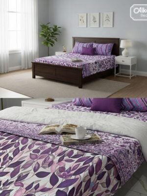 Gift Pack Bedsheet SET Soft Cotton (Purple)